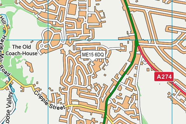 ME15 6DQ map - OS VectorMap District (Ordnance Survey)