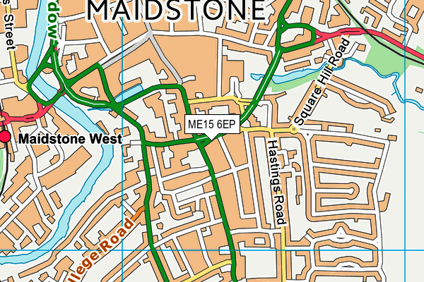 ME15 6EP map - OS VectorMap District (Ordnance Survey)