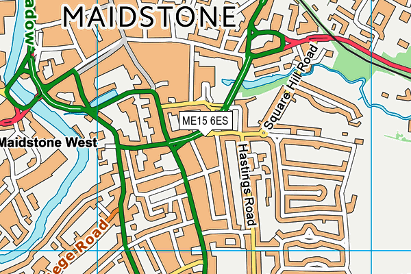 ME15 6ES map - OS VectorMap District (Ordnance Survey) ME15 6ES map - OS VectorMap District (Ordnance Survey)