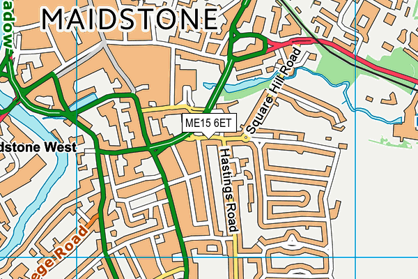 ME15 6ET map - OS VectorMap District (Ordnance Survey) ME15 6ET map - OS VectorMap District (Ordnance Survey)