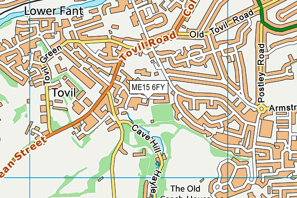 ME15 6FY map - OS VectorMap District (Ordnance Survey)