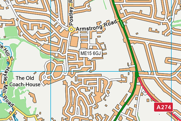 ME15 6GJ map - OS VectorMap District (Ordnance Survey) ME15 6GJ map - OS VectorMap District (Ordnance Survey)