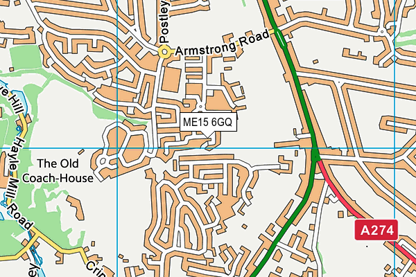 ME15 6GQ map - OS VectorMap District (Ordnance Survey)