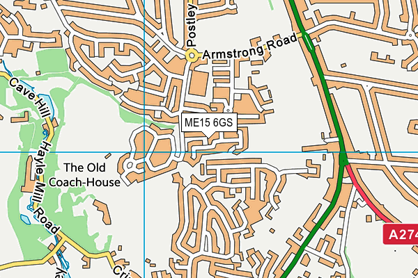ME15 6GS map - OS VectorMap District (Ordnance Survey) ME15 6GS map - OS VectorMap District (Ordnance Survey)
