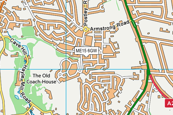 ME15 6GW map - OS VectorMap District (Ordnance Survey)