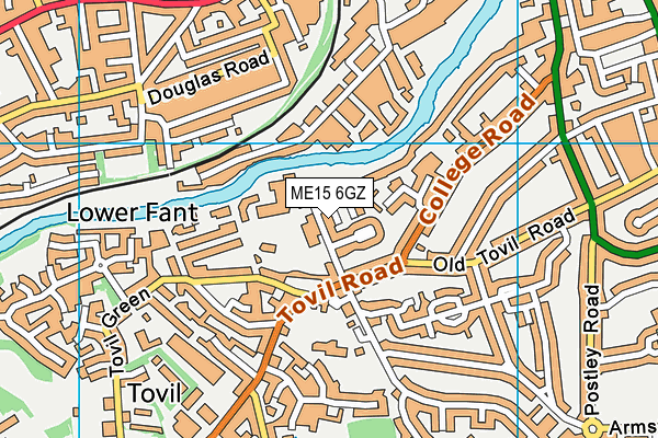 ME15 6GZ map - OS VectorMap District (Ordnance Survey) ME15 6GZ map - OS VectorMap District (Ordnance Survey)