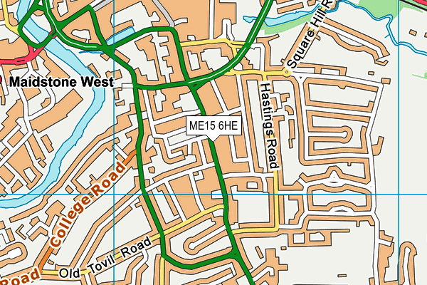 ME15 6HE map - OS VectorMap District (Ordnance Survey) ME15 6HE map - OS VectorMap District (Ordnance Survey)