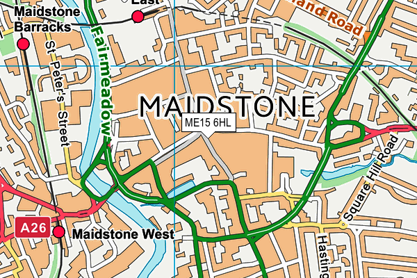 ME15 6HL map - OS VectorMap District (Ordnance Survey)