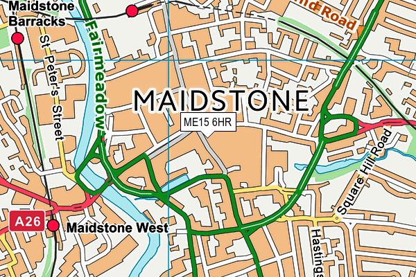 ME15 6HR map - OS VectorMap District (Ordnance Survey)