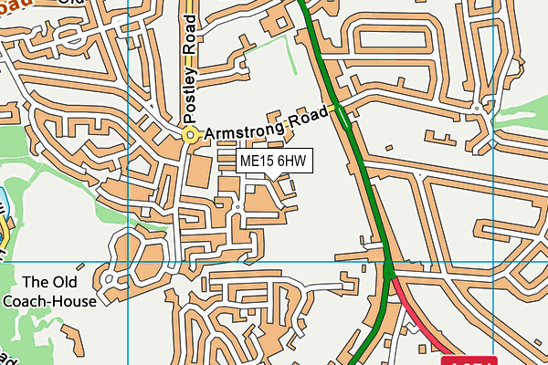ME15 6HW map - OS VectorMap District (Ordnance Survey) ME15 6HW map - OS VectorMap District (Ordnance Survey)