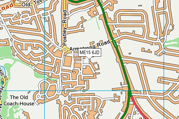 ME15 6JD map - OS VectorMap District (Ordnance Survey)
