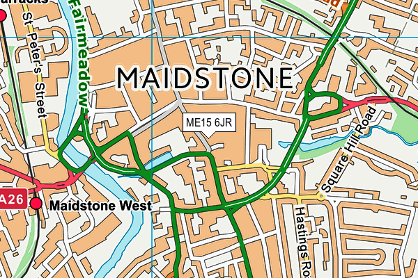 ME15 6JR map - OS VectorMap District (Ordnance Survey)
