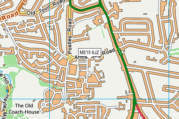 ME15 6JZ map - OS VectorMap District (Ordnance Survey) ME15 6JZ map - OS VectorMap District (Ordnance Survey)