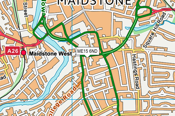 ME15 6ND map - OS VectorMap District (Ordnance Survey) ME15 6ND map - OS VectorMap District (Ordnance Survey)