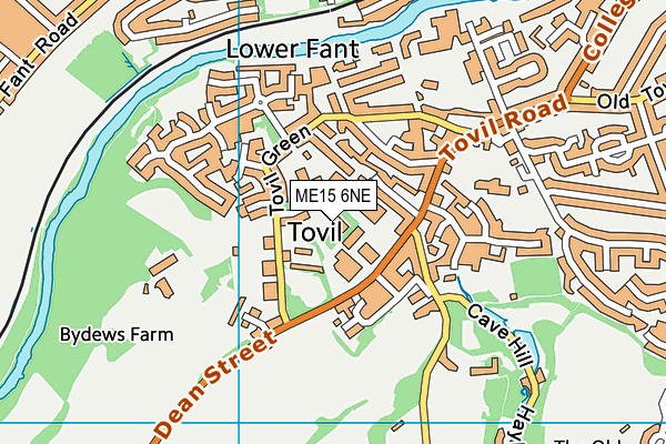 ME15 6NE map - OS VectorMap District (Ordnance Survey)