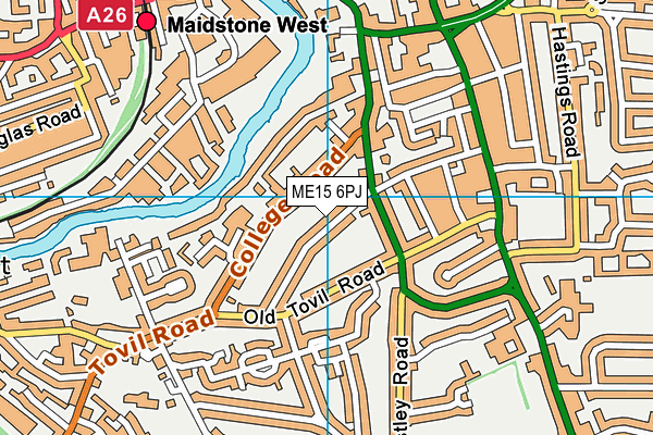 ME15 6PJ map - OS VectorMap District (Ordnance Survey) ME15 6PJ map - OS VectorMap District (Ordnance Survey)