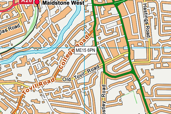 ME15 6PN map - OS VectorMap District (Ordnance Survey) ME15 6PN map - OS VectorMap District (Ordnance Survey)