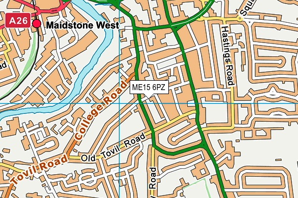 ME15 6PZ map - OS VectorMap District (Ordnance Survey) ME15 6PZ map - OS VectorMap District (Ordnance Survey)