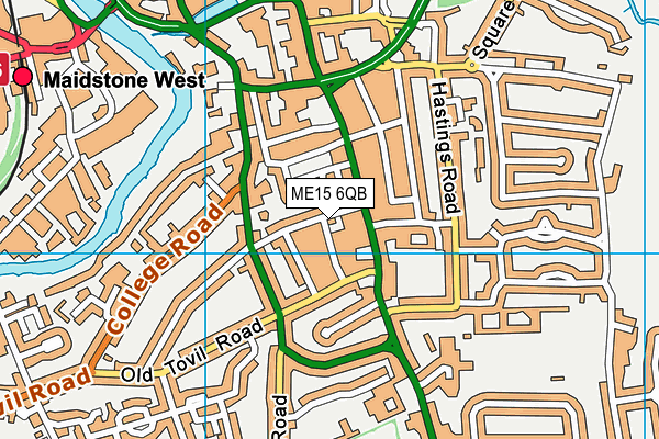 ME15 6QB map - OS VectorMap District (Ordnance Survey) ME15 6QB map - OS VectorMap District (Ordnance Survey)