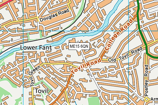 ME15 6QN map - OS VectorMap District (Ordnance Survey) ME15 6QN map - OS VectorMap District (Ordnance Survey)