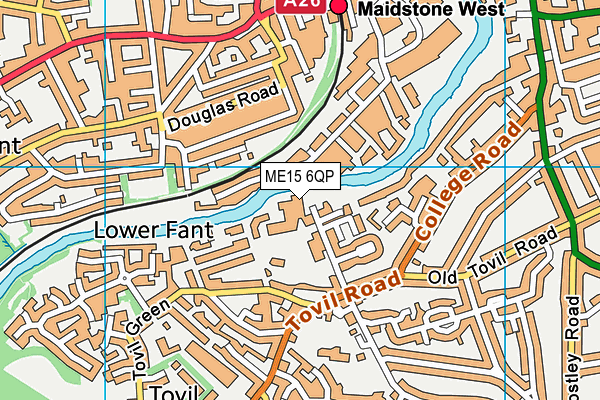 ME15 6QP map - OS VectorMap District (Ordnance Survey)