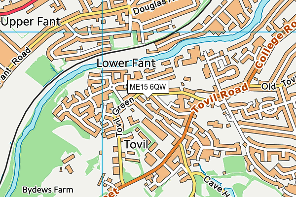 ME15 6QW map - OS VectorMap District (Ordnance Survey) ME15 6QW map - OS VectorMap District (Ordnance Survey)