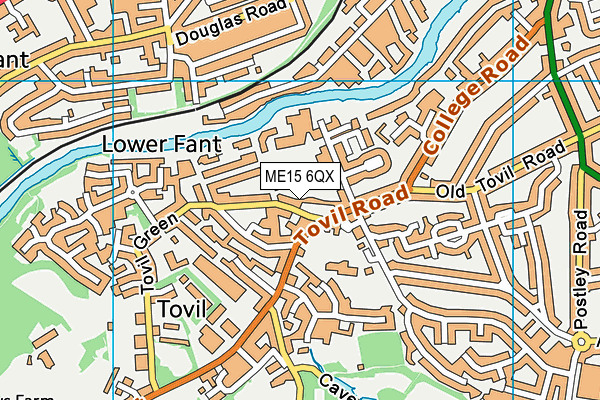 ME15 6QX map - OS VectorMap District (Ordnance Survey) ME15 6QX map - OS VectorMap District (Ordnance Survey)