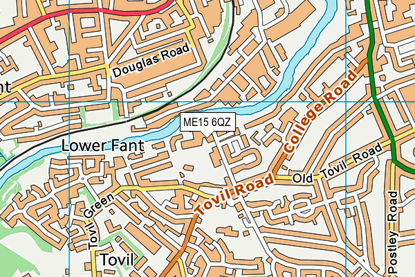 ME15 6QZ map - OS VectorMap District (Ordnance Survey) ME15 6QZ map - OS VectorMap District (Ordnance Survey)