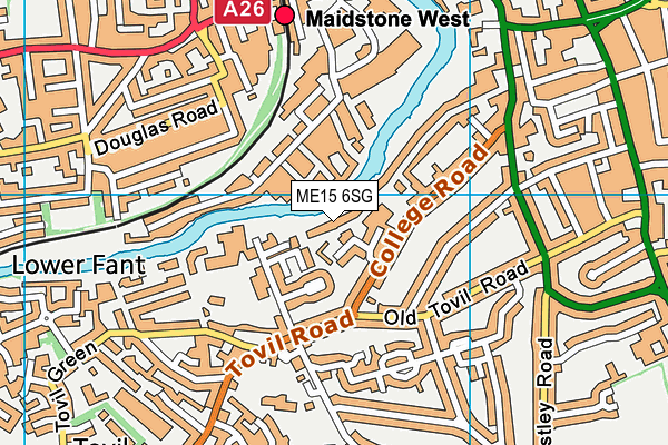 ME15 6SG map - OS VectorMap District (Ordnance Survey)