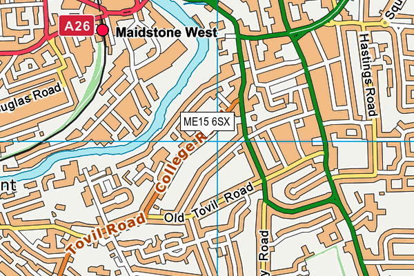 ME15 6SX map - OS VectorMap District (Ordnance Survey) ME15 6SX map - OS VectorMap District (Ordnance Survey)