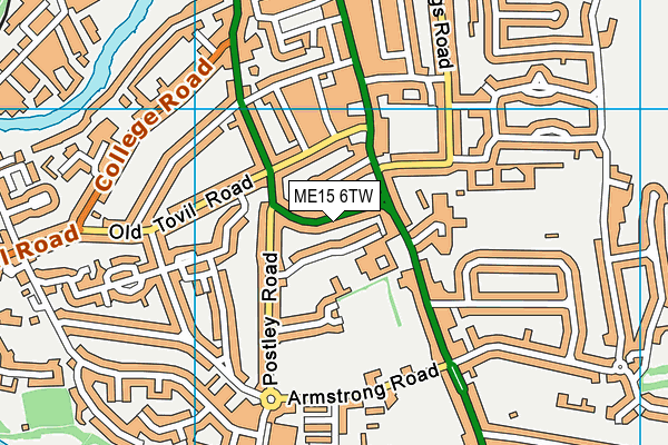 ME15 6TW map - OS VectorMap District (Ordnance Survey) ME15 6TW map - OS VectorMap District (Ordnance Survey)