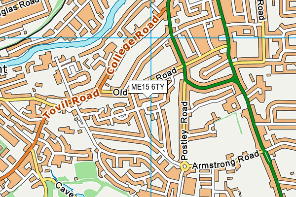 ME15 6TY map - OS VectorMap District (Ordnance Survey) ME15 6TY map - OS VectorMap District (Ordnance Survey)