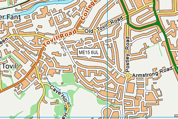 ME15 6UL map - OS VectorMap District (Ordnance Survey)
