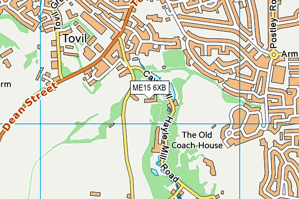 ME15 6XB map - OS VectorMap District (Ordnance Survey) ME15 6XB map - OS VectorMap District (Ordnance Survey)