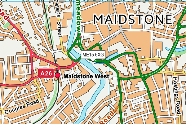ME15 6XG map - OS VectorMap District (Ordnance Survey)