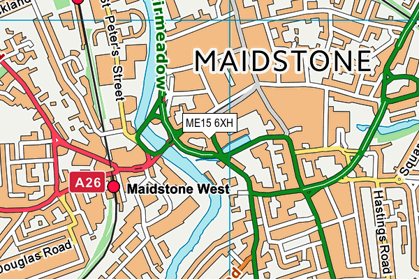 ME15 6XH map - OS VectorMap District (Ordnance Survey)