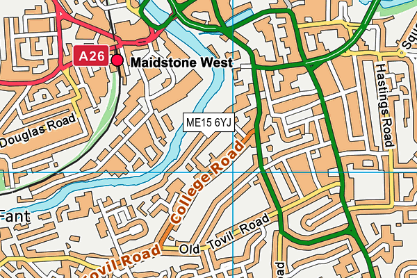 ME15 6YJ map - OS VectorMap District (Ordnance Survey)