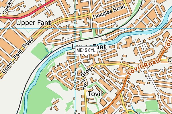 ME15 6YL map - OS VectorMap District (Ordnance Survey) ME15 6YL map - OS VectorMap District (Ordnance Survey)