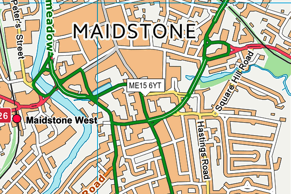 ME15 6YT map - OS VectorMap District (Ordnance Survey) ME15 6YT map - OS VectorMap District (Ordnance Survey)