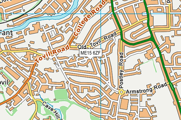 ME15 6ZF map - OS VectorMap District (Ordnance Survey) ME15 6ZF map - OS VectorMap District (Ordnance Survey)