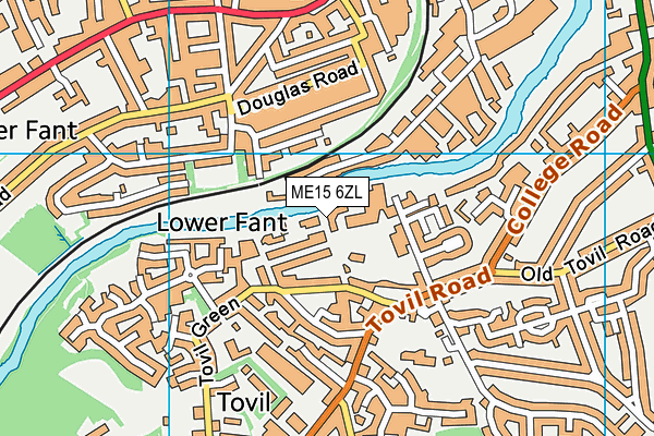 ME15 6ZL map - OS VectorMap District (Ordnance Survey) ME15 6ZL map - OS VectorMap District (Ordnance Survey)