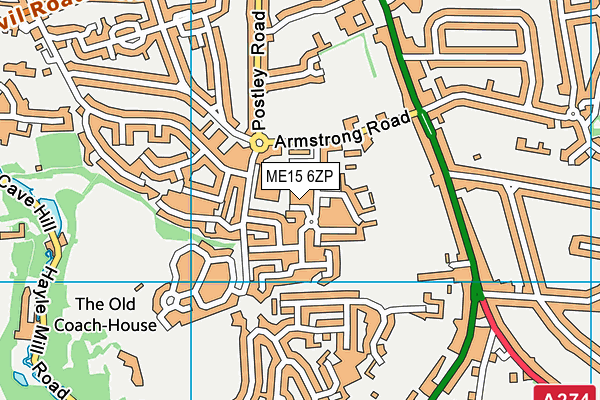 ME15 6ZP map - OS VectorMap District (Ordnance Survey) ME15 6ZP map - OS VectorMap District (Ordnance Survey)