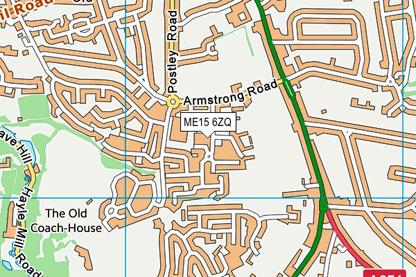 ME15 6ZQ map - OS VectorMap District (Ordnance Survey) ME15 6ZQ map - OS VectorMap District (Ordnance Survey)