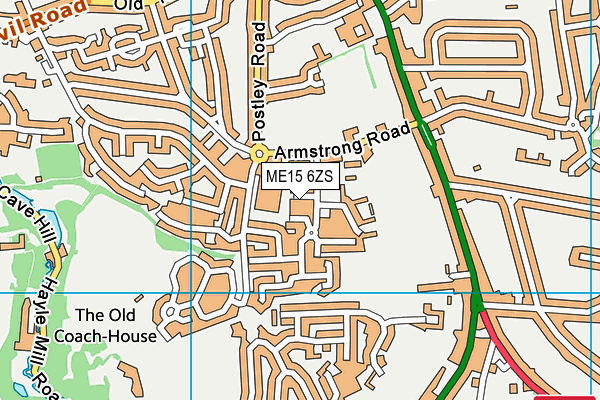 ME15 6ZS map - OS VectorMap District (Ordnance Survey) ME15 6ZS map - OS VectorMap District (Ordnance Survey)
