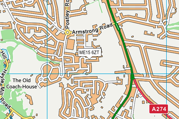 ME15 6ZT map - OS VectorMap District (Ordnance Survey) ME15 6ZT map - OS VectorMap District (Ordnance Survey)