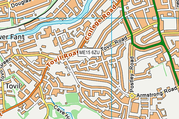 ME15 6ZU map - OS VectorMap District (Ordnance Survey) ME15 6ZU map - OS VectorMap District (Ordnance Survey)
