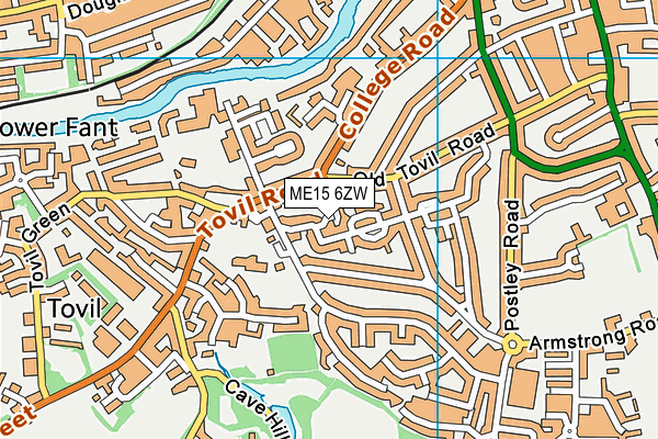 ME15 6ZW map - OS VectorMap District (Ordnance Survey)