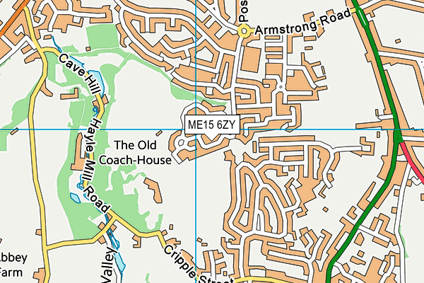 ME15 6ZY map - OS VectorMap District (Ordnance Survey) ME15 6ZY map - OS VectorMap District (Ordnance Survey)