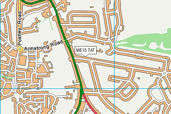 ME15 7AT map - OS VectorMap District (Ordnance Survey)