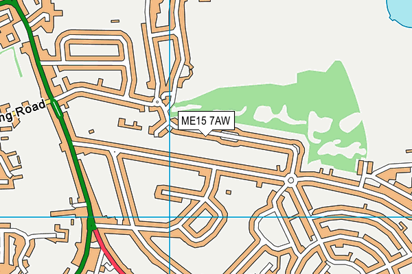 ME15 7AW map - OS VectorMap District (Ordnance Survey) ME15 7AW map - OS VectorMap District (Ordnance Survey)
